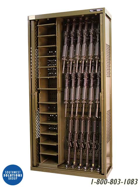 10 gun cabinet for police