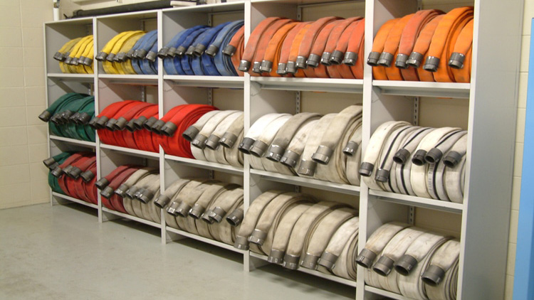 Shelving for Fire Hose Racking