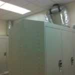 Air flow storage cabinets for law enforcement