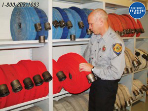 Fire hose rack for Fire Departments