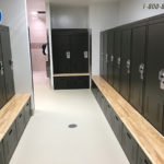 locker room lockers with benches