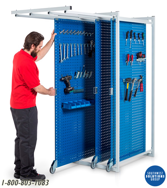 Pegboard tool storage racks for inmates