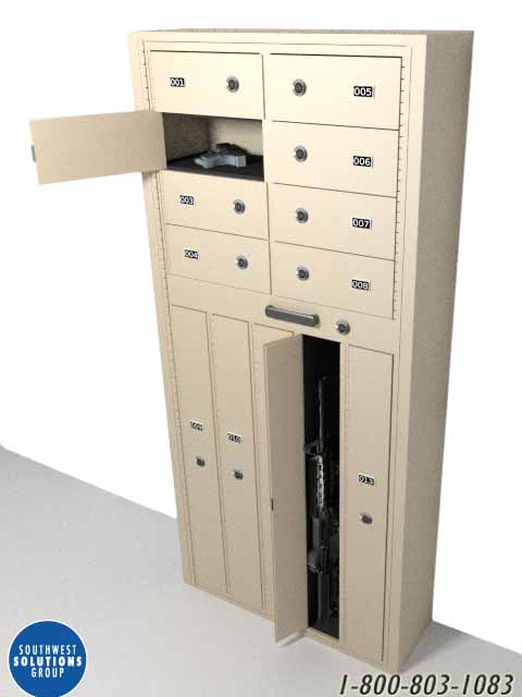 TNTANTS 2-4 Gun Steel Cabinet – Quick-Assembly, Combination Lock, Adjustable Shelves – For Pistols & Rifles
