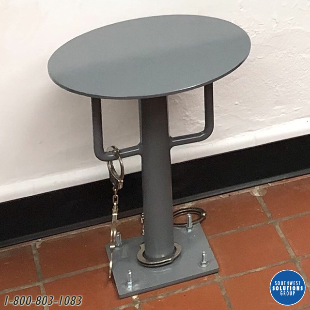 steel handcuff detention stool