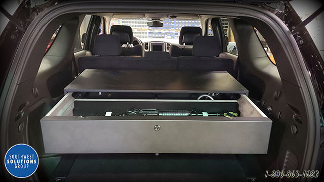 Weapon storage for police SUVs