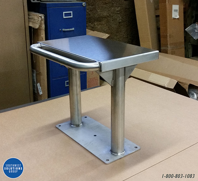 temporary detention bench with handcuff bar