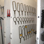 Tool peg board storage for correctional facilities