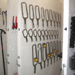 Tool peg board storage for correctional facilities