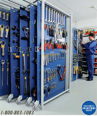 Tool peg board storage on casters for police