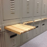uniform locker pull out bench seats