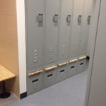Police uniform locker pull out breadboard seats