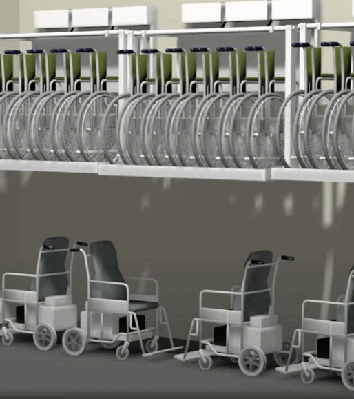 Wheelchair Storage Racks Space Saving Wall Mounted Overhead Lifts