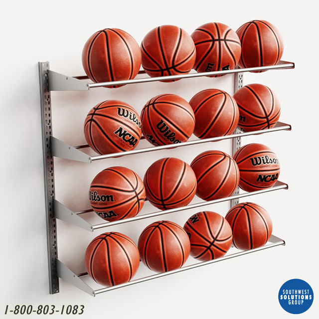 basketball storage shelves