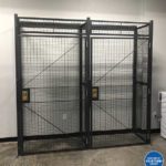 caged storage athletic equipment