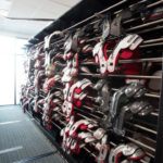 football shoulder pad storage racks