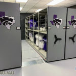 high density athletic gear shelving