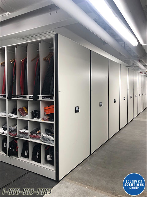 mobile storage high density shelving