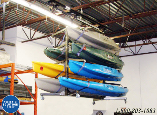 overhead ceiling storage canoes kayaks
