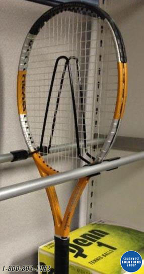 tennis racket storage rack