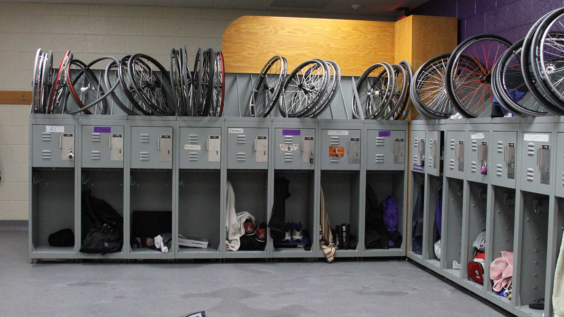 wheelchair basketball lockers