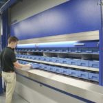 auto dealership shelving parts carousel