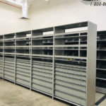 auto parts room high density storage shelving