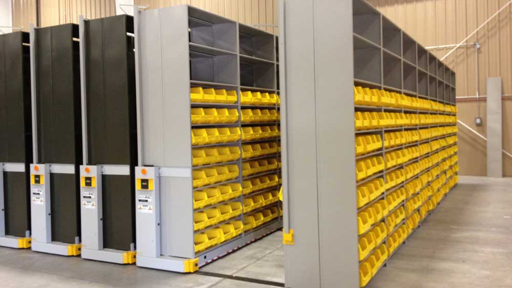 automotive high density storage cabinets