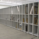 framed art storage shelving museum