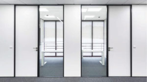 framed glass walls