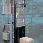 vertical materials lift auto parts room