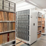adjustable archival steel shelving museum