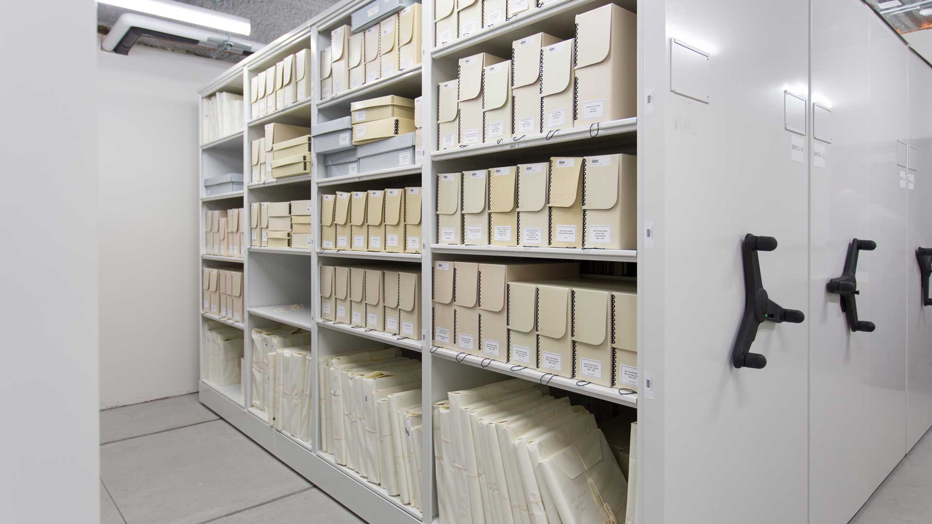archival box storage shelving