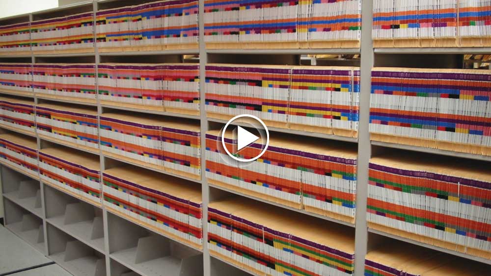 Color Coded High Density File Shelving