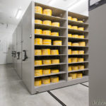compact high density cold storage shelving
