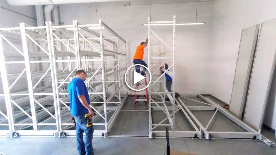 Mobile Compact Pallet Rack Installation