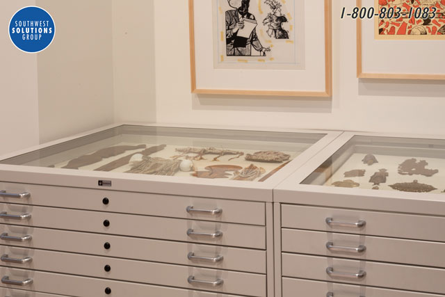 museum display cabinet flat file