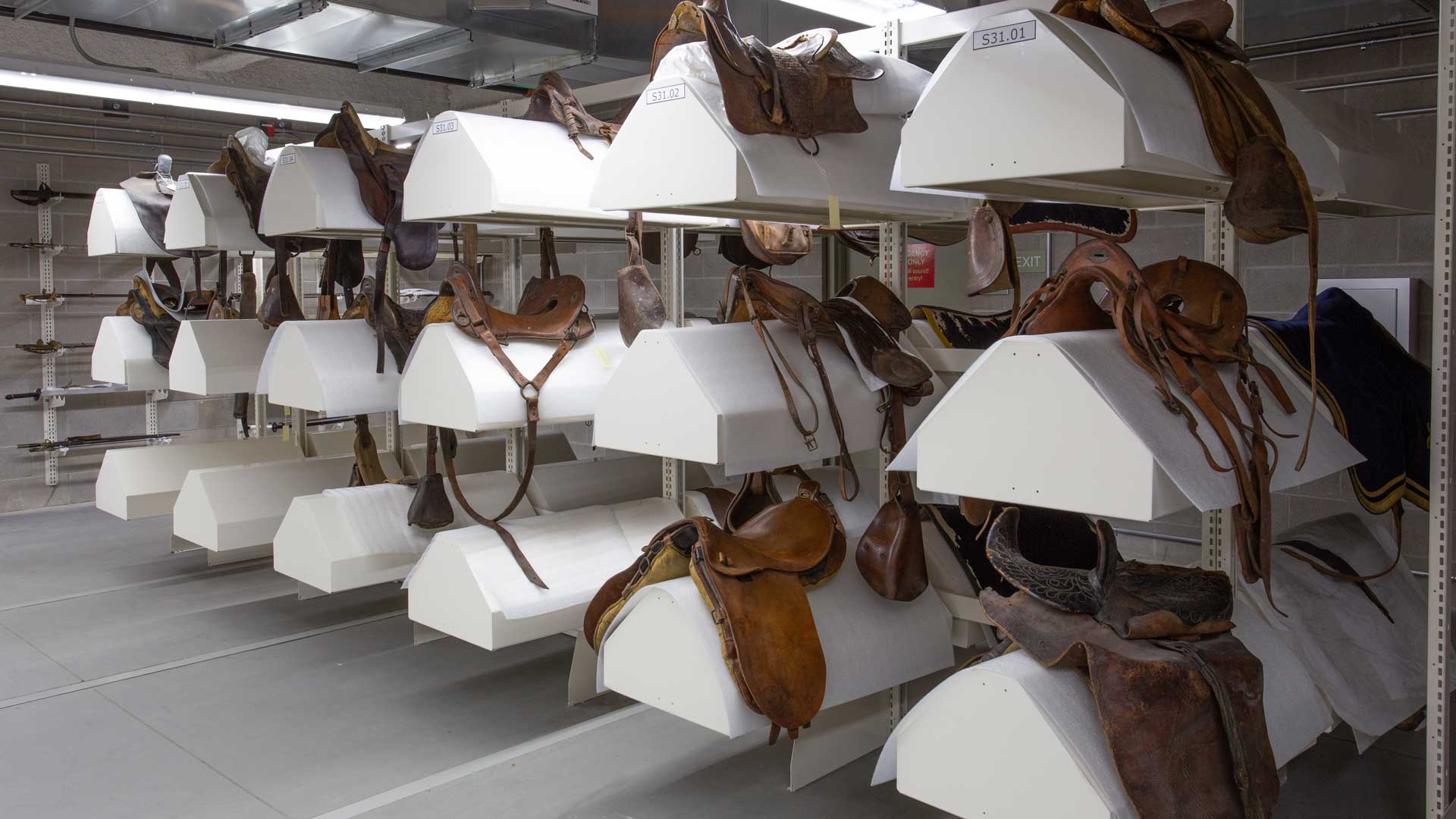 museum saddle storage