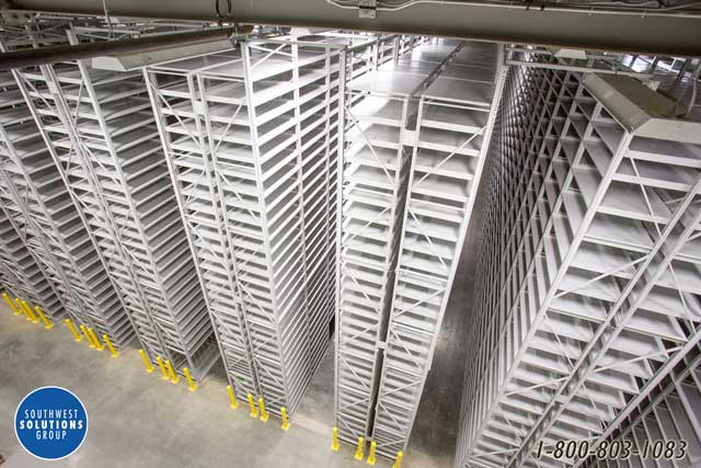 museum storage high bay shelving