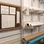 rolled banners textile storage racks museum