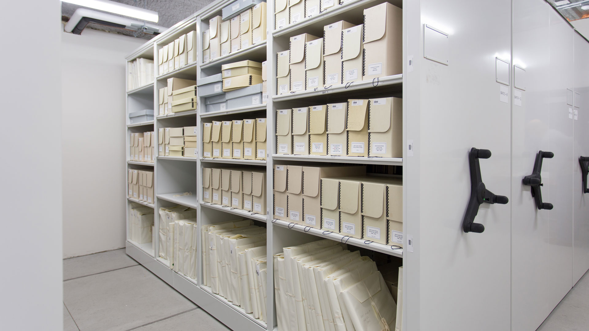 rolling archival shelving