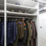 uniform storage shelving museum racks