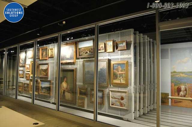 visible artwork display museum storage