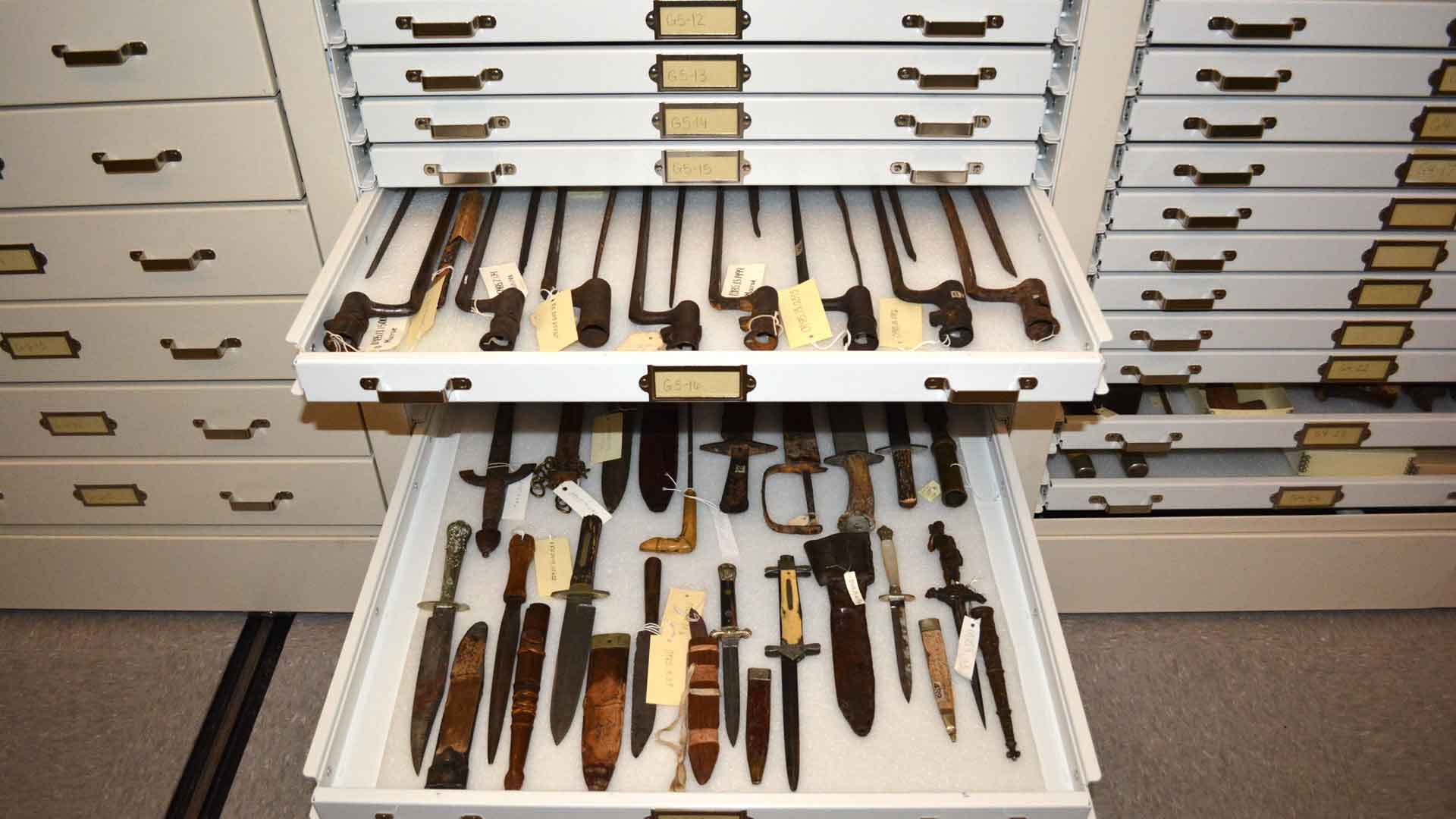 visible storage for historic weapons