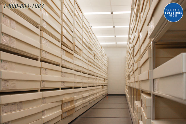 works on paper archival box storage shelving
