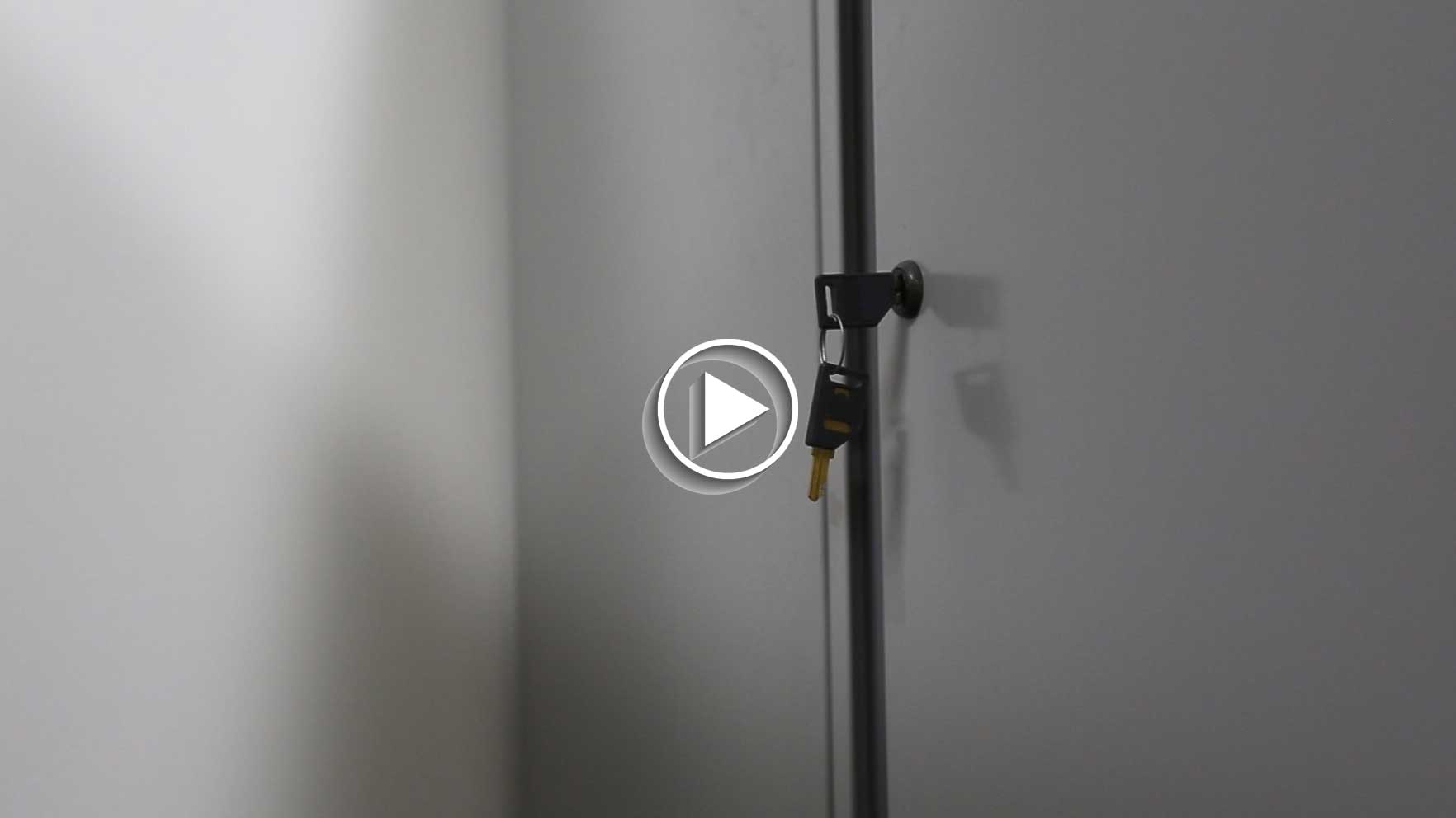 Four-Post Shelving Doors with Key Locks