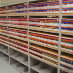 medical records storage shelves