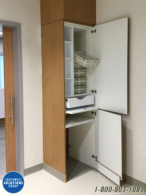 nurse infection control patient room cabinets