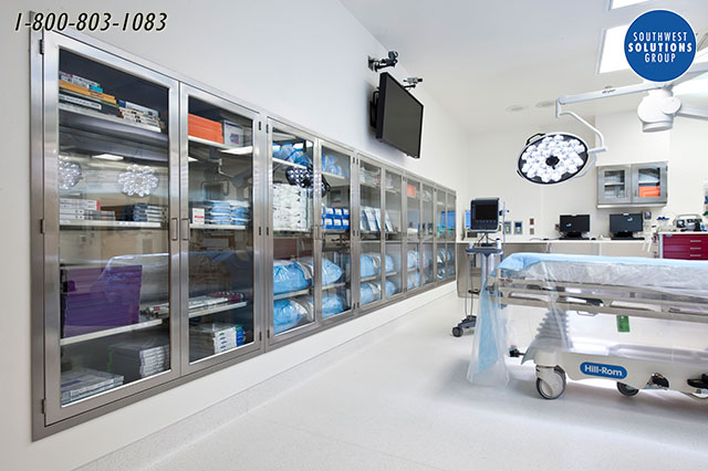 pass thru stainless steel surgery cabinets