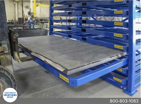 roll out sheet metal storage racks