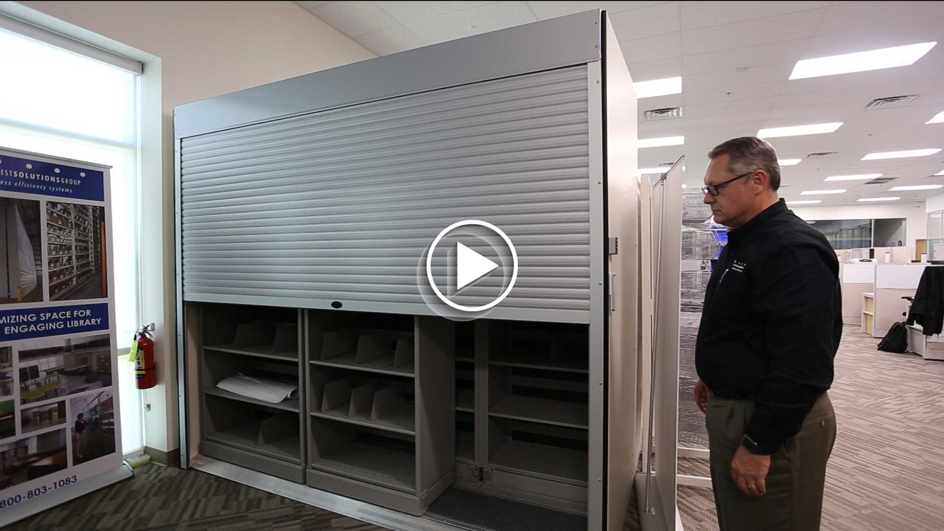 Roll-Up Security Doors on High Capacity Shelves